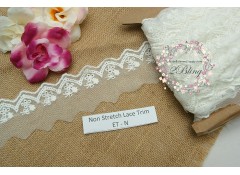 Non Stretch Lace Trim, Embroidery, Soft Gauze (ET.N) - 6cm -1m length